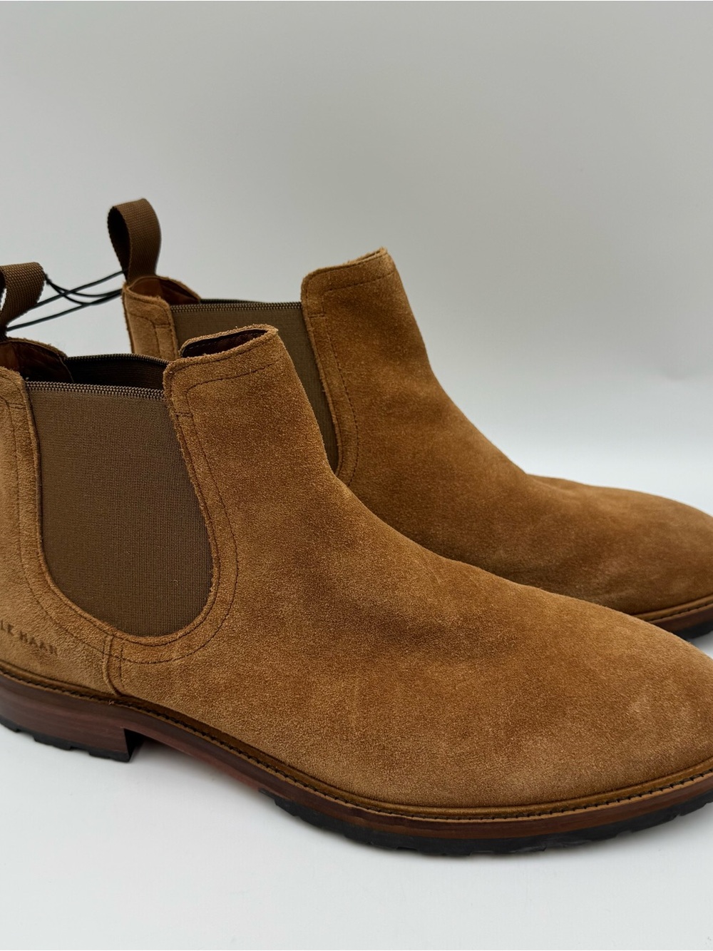 Cole Haan Men's Tan Suede Chukka Chelsea Boots